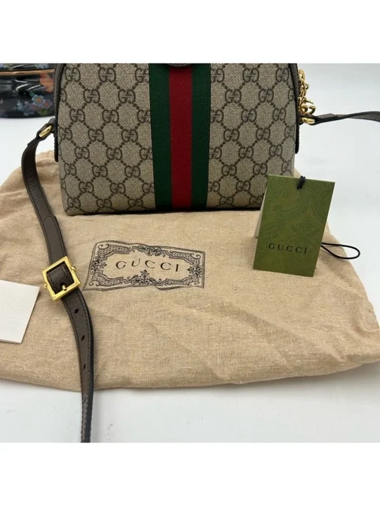 Women’s Gucci GG supreme OPHEDIA small shoulder bag made in Italy - Picture 6 of 11